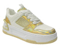 Metallic Platform Lace Trainer streetwear sneaker